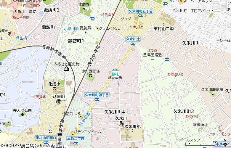眼鏡市場　東村山(80069)付近の地図